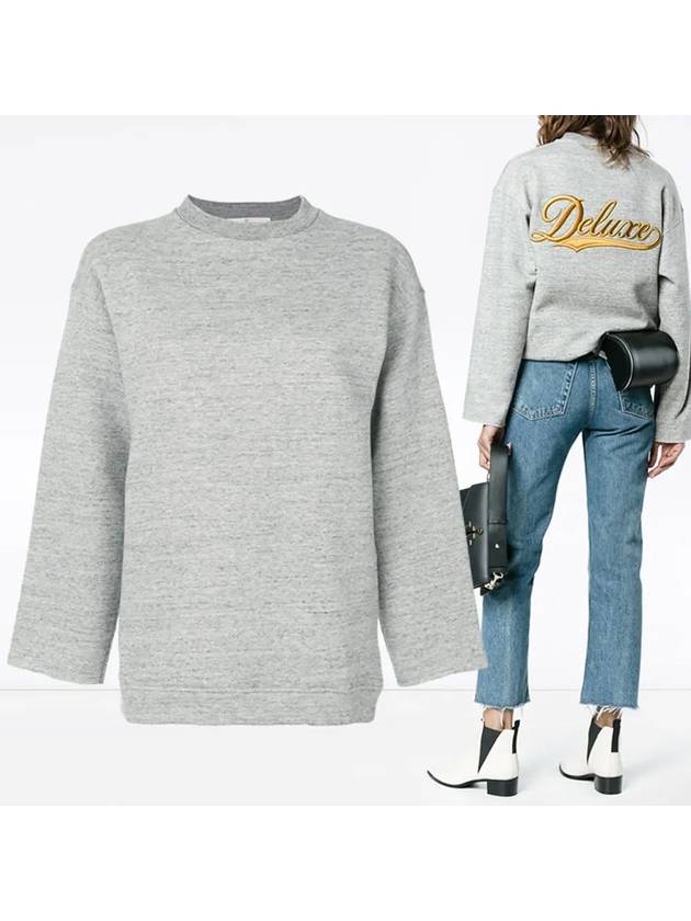 Back Logo Crew Neck Long Sleeve T-Shirt Grey - GOLDEN GOOSE - BALAAN 2