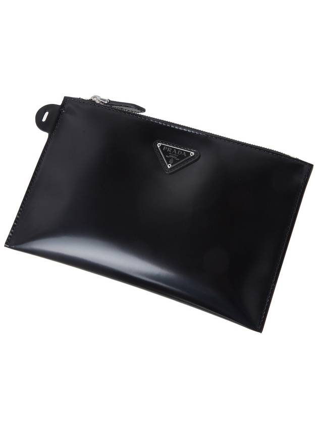 Triangle Logo Mesh Tote Bag Black - PRADA - BALAAN 10