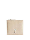 Heart Logo Half Wallet Beige - AMI - BALAAN 1