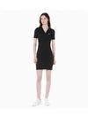 JEANS Women s Black Polo Collar Lip Dress J223724 BEH - CALVIN KLEIN - BALAAN 1