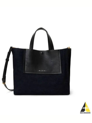 Women s Denim Tote Bag Black 222379F04901300 - MARNI - BALAAN 1