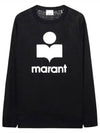 Kieffer Logo Print Linen Long Sleeve T-Shirt Black - ISABEL MARANT - BALAAN 2