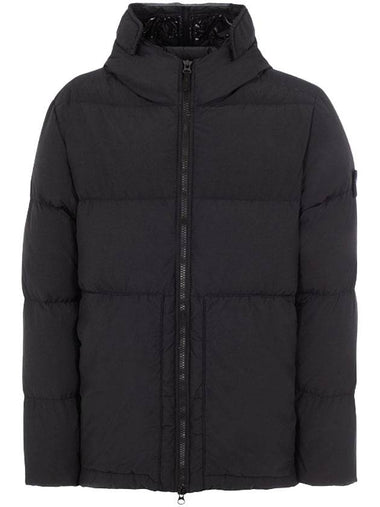 Naslan Light Watro Down Hooded Padding Black - STONE ISLAND - BALAAN 1