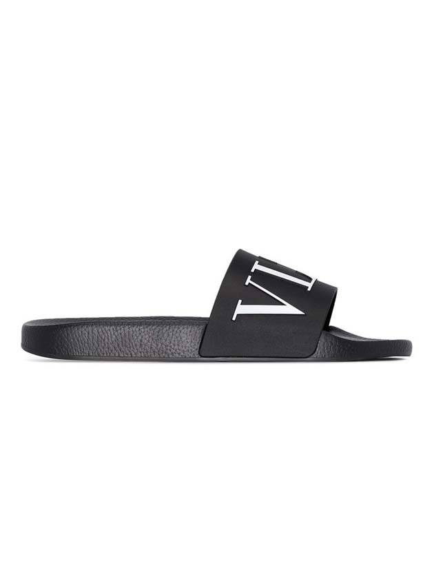 VLTN Logo Slippers Black - VALENTINO - BALAAN 1