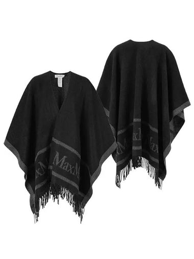 Cape 2424736051600 004 Hilde Fringe Wool Poncho Women s - MAX MARA - BALAAN 1