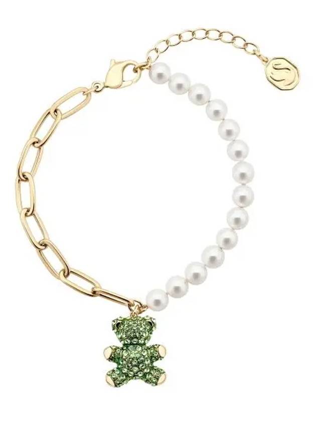 Teddy Pearl Bracelet Green Gold - SWAROVSKI - BALAAN 2