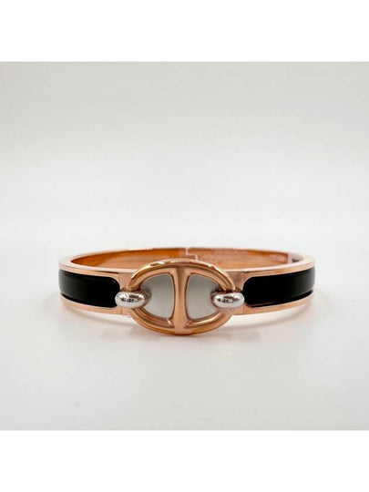 Mini Clic Chaine D'Ancre Bracelet Noir Rose Gold - HERMES - BALAAN 2