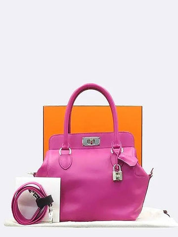 Purple color toolbox 20 tote bag shoulder strap 2 WAY - HERMES - BALAAN 1