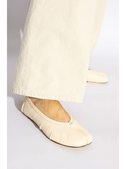 Maison Margiela Leather Ballerinas, Women's, Cream - MAISON MARGIELA - BALAAN 2