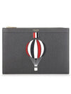 Air Balloon Applique Small Clutch Bag Grey - THOM BROWNE - BALAAN 1