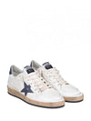 Ballstar Dusty Blue Tab Low Top Sneakers White - GOLDEN GOOSE - BALAAN 3