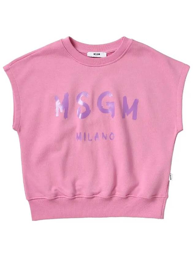 Kids Logo Printing Crop T Shirt MS029462 042 - MSGM - BALAAN 1