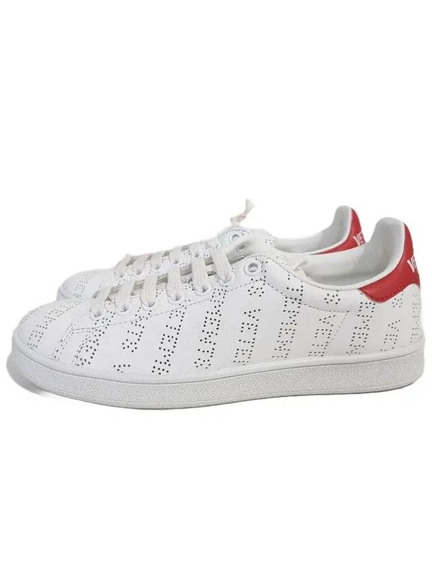 VTSMT3 Women's White Red Logo Sneakers - VETEMENTS - BALAAN 1