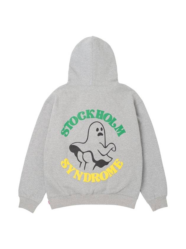 Men's Logo Print Hoodie Grey - STOCKHOLM SYNDROME - BALAAN 2