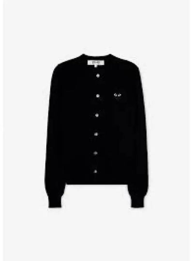 Heart Wappen Wool Cardigan Black - COMME DES GARCONS - BALAAN 2