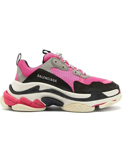 Triple S Low Top Sneakers Black Pink - BALENCIAGA - BALAAN 2