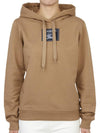 Women's Prosum Label Cotton Hoodie Camel - BURBERRY - BALAAN 4