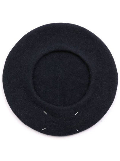 four stitch-logo virgin wool beret - MAISON MARGIELA - BALAAN 2