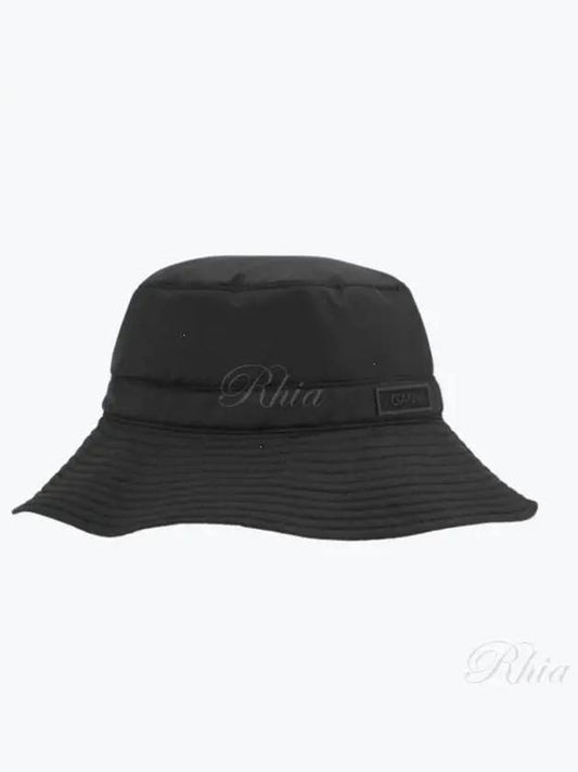 Tech Logo Patch Bucket Hat Black - GANNI - BALAAN 2