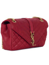 Gold Monogram Satchel Cross Bag Red - SAINT LAURENT - BALAAN 3