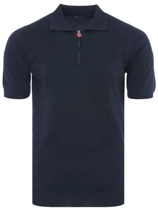 Men s knit zipper PK shirt navy - KITON - BALAAN 2