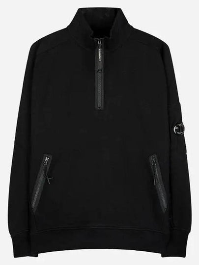 Lens Detail Half Zipper Sweatshirt Black - CP COMPANY - BALAAN 2