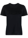 Embroidered Logo Short Sleeve T-Shirt Black - MONCLER - BALAAN 1