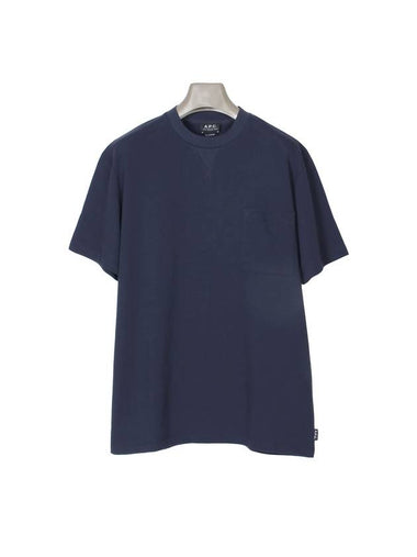 Johnny Organic Cotton Short Sleeve T-shirt Blue - A.P.C. - BALAAN 1