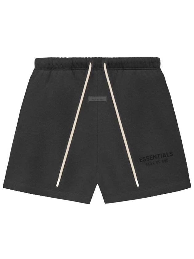 Logo drawstring cotton shorts black - FEAR OF GOD ESSENTIALS - BALAAN 2