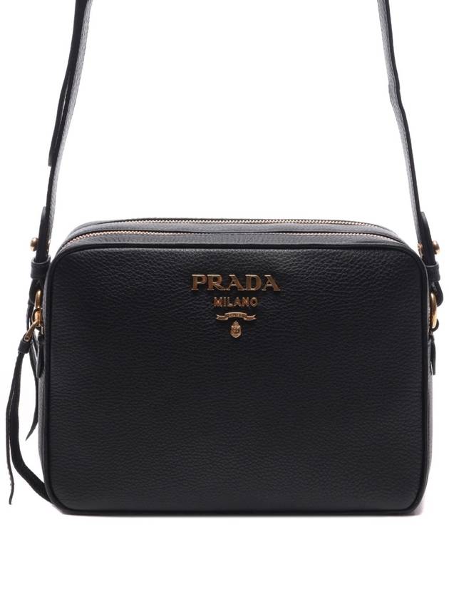 Vitello Phoenix Double Zipper Cross Bag Black - PRADA - BALAAN 3