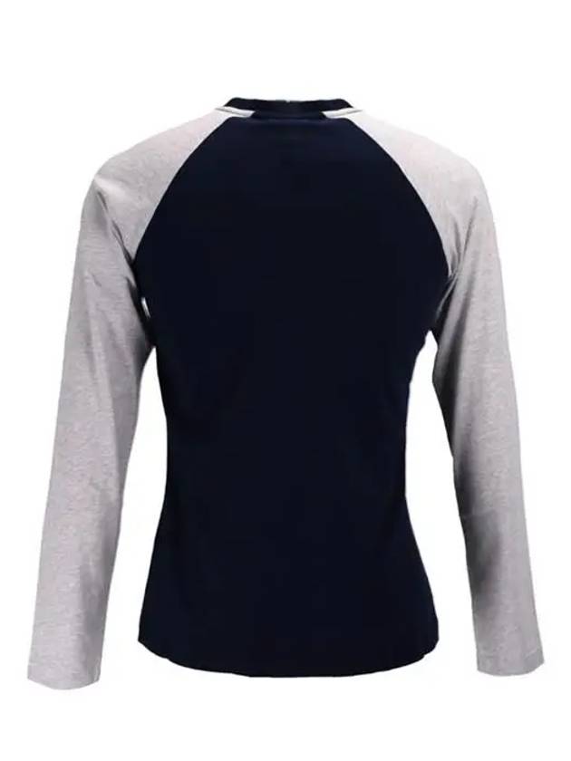 M L Sports Round Neck Long Sleeve Men's TShirt Blue Navy Grigio Melange 144005 - HYDROGEN - BALAAN 2