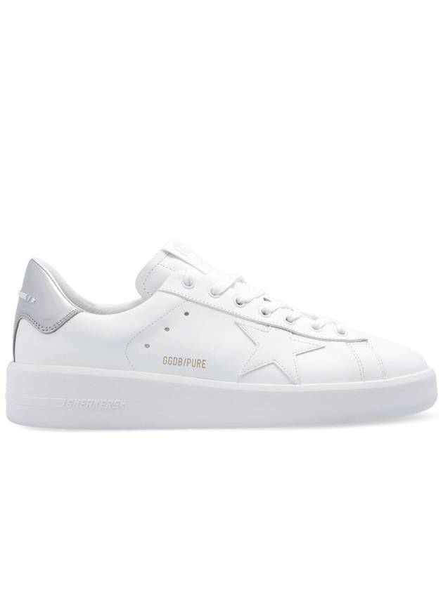 Men's Pure Star Silver Heel Low Top Sneakers White - GOLDEN GOOSE - BALAAN 1