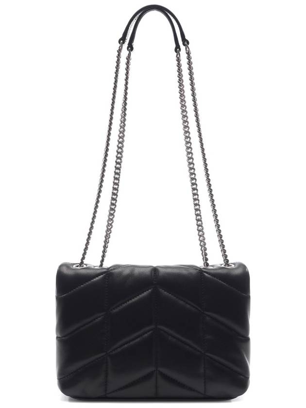 Toy Puffer Leather Shoulder Bag Black - SAINT LAURENT - BALAAN 5