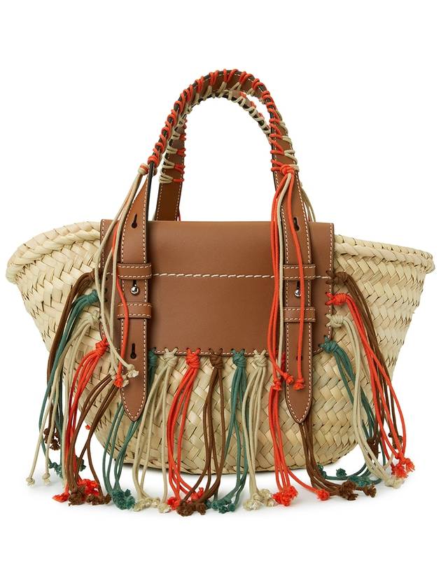 Women's Fringed Braided Tote Bag Beige - TOD'S - BALAAN 5