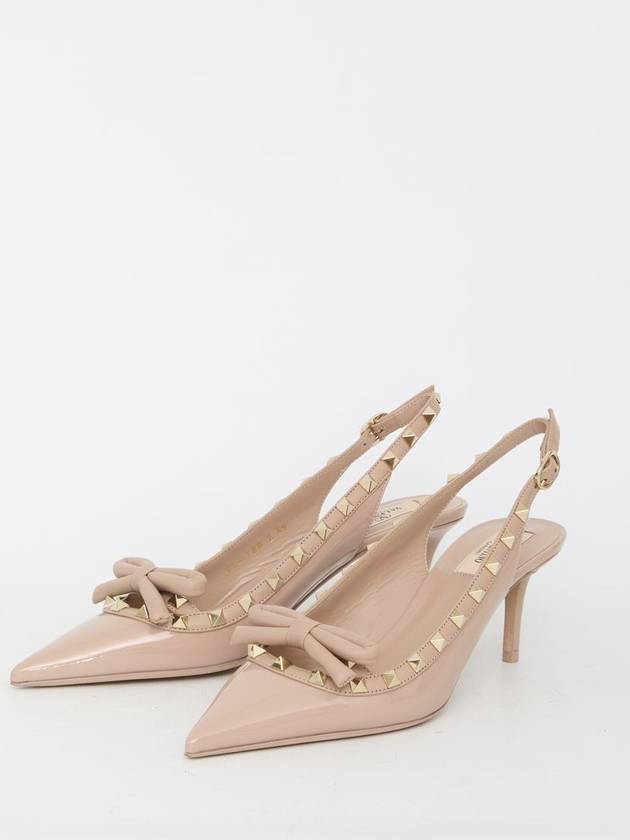 Rockstud bow slingback heel pink - VALENTINO - BALAAN 3