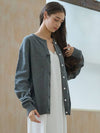 Pearl round cardigan gray - MITTE - BALAAN 4