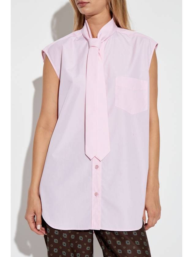 Moschino Sleeveless Shirt, Women's, Pink - MOSCHINO - BALAAN 3