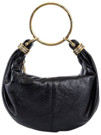 Small Bracelet Hobo Grain Leather Tote Bag Black - CHLOE - BALAAN 2