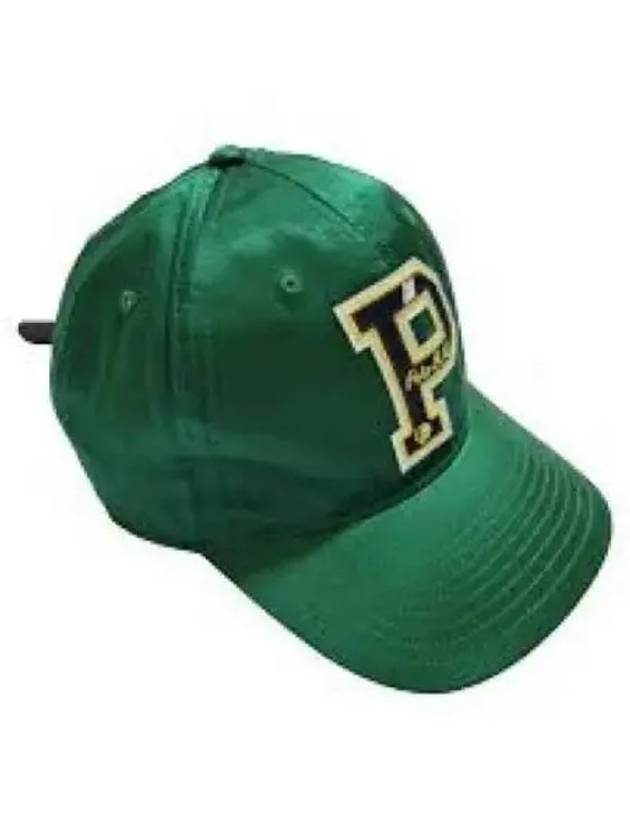 Logo Patch Satin Ball Cap Green - POLO RALPH LAUREN - BALAAN 2