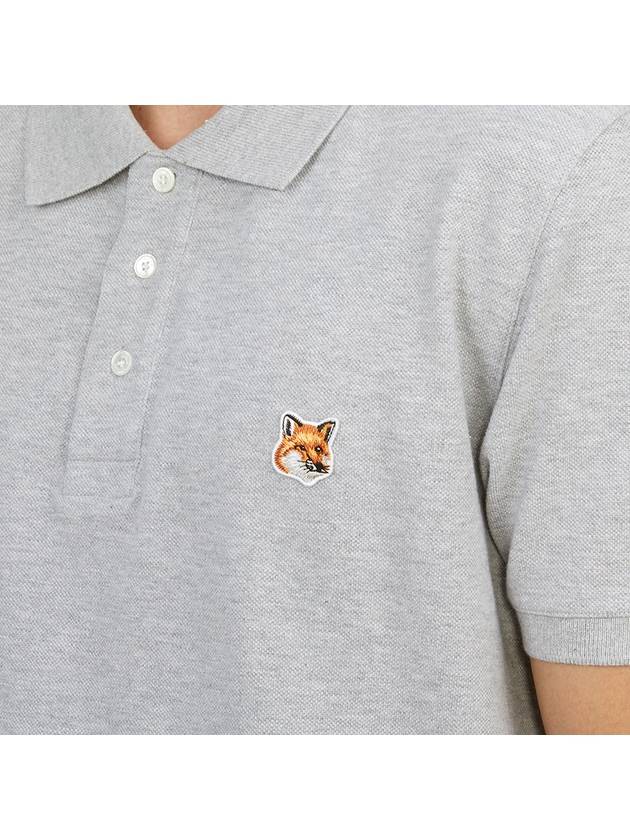 Fox Head Patch Cotton Polo Shirt Grey - MAISON KITSUNE - BALAAN 8