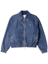 De Coeur Zipped Denim Jacket Blue - AMI - BALAAN 4