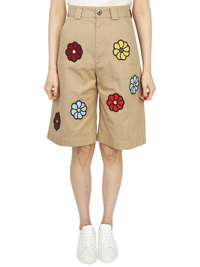 JW Anderson Floral Bermuda Shorts Beige - MONCLER - BALAAN 2