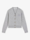 Embroidery Bold Fox Head Cardigan Grey - MAISON KITSUNE - BALAAN 2