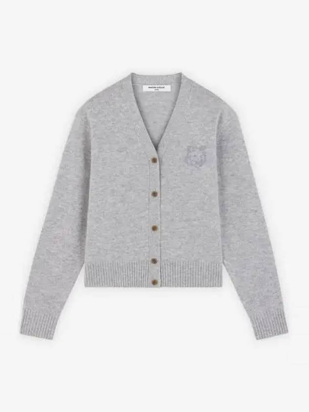 Embroidery Bold Fox Head Cardigan Grey - MAISON KITSUNE - BALAAN 2