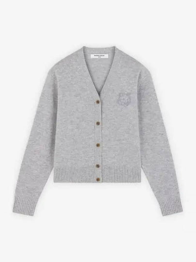 Embroidery Bold Fox Head Cardigan Grey - MAISON KITSUNE - BALAAN 2