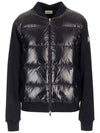 Women's Logo Patch Padded Cardigan Black - MONCLER - BALAAN 3