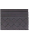 Intrecciato Leather Card Wallet Thunder - BOTTEGA VENETA - BALAAN 5