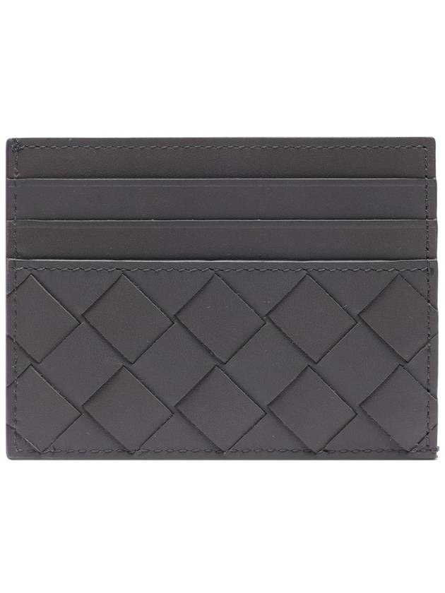 Intrecciato Leather Card Wallet Thunder - BOTTEGA VENETA - BALAAN 5