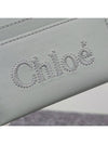 Sense Embroidered Logo Calfskin Card Wallet Bay Green - CHLOE - BALAAN 6