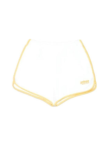 Prince Tennis Terry Shorts White Yellow - SPORTY & RICH - BALAAN 1